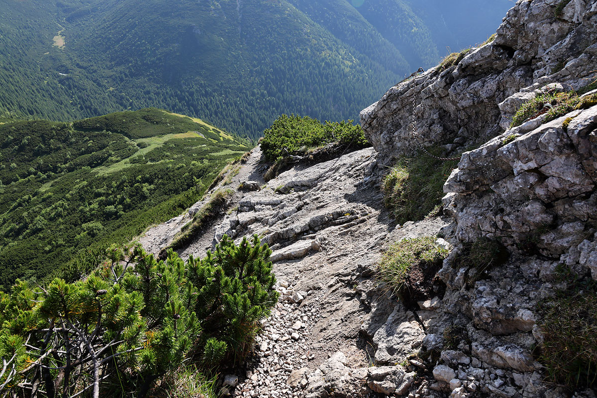 Łańcuchy poniżej wierzchołka